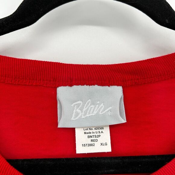 BLAIR Vintage Single Stitch Red Life's A Gamble Graphic Print T-Shirt Size XL - Picture 5 of 6